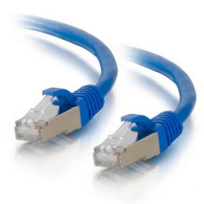 15m Cat6a Booted Shielded (STP) Network Patch Cable Blue